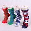 image:imageBambooMN Super Soft Warm Microfiber Fuzzy Team Spirit Socks 4 PairsGreyBlue