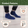 image:imageBambooMN Unisex Men and Womens Rayon from Bamboo Wool Blend Athletic Ankle Socks for Home Travel Work and Sport 2 Pairs01 Black  2 Prs