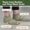 image:imageBambooMN Unisex Men and Womens Rayon from Bamboo Wool Blend Athletic Ankle Socks for Home Travel Work and Sport 2 Pairs07 Brown  2 Prs