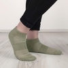 image:imageBambooMN Unisex Men and Womens Rayon from Bamboo Wool Blend Athletic Ankle Socks for Home Travel Work and Sport 2 Pairs08 Olive Green  2 Prs