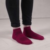 image:imageBambooMN Unisex Men and Womens Rayon from Bamboo Wool Blend Athletic Ankle Socks for Home Travel Work and Sport 2 Pairs11 Maroon  1 Pr