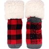 image:imageBambooMN Womens Classic Thick Winter Fleeced Thermal Cabin Crew Slipper Socks 1 Pair01 Red