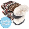 image:imageBambooMN Womens Classic Thick Winter Fleeced Thermal Cabin Crew Slipper Socks 1 Pair03 Brown