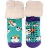 image:imageBambooMN Womens Classic Thick Winter Fleeced Thermal Cabin Crew Slipper Socks 1 Pair05 Snowman