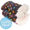 image:imageBambooMN Womens Classic Thick Winter Fleeced Thermal Cabin Crew Slipper Socks 1 Pair09 Circle