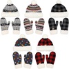 image:imageBambooMN Womens Classic Winter Fleeced Thermal Pom Pom Beanie Hat and Mittens SetRainbow Dots