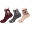 image:imageBambooMN Womens Double Layer Thick Cabin Winter Socks  3 PairsAsst F