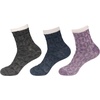 image:imageBambooMN Womens Double Layer Thick Cabin Winter Socks  3 PairsAsst H