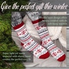 image:imageBambooMN Womens Double Layer Thick Super Soft Cozy Warm Fuzzy Comfy Home Indoor Outdoor Cabin Sock 1 PairStyle No 52