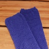 image:imageBambooMN Womens Fuzzy Knee High Socks  Polka Dots and Solid Colors  2 Sizes  1 Pair PackBlue