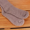 image:imageBambooMN Womens Fuzzy Knee High Socks  Polka Dots and Solid Colors  2 Sizes  1 Pair PackGrey