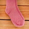 image:imageBambooMN Womens Fuzzy Knee High Socks  Polka Dots and Solid Colors  2 Sizes  1 Pair PackPink