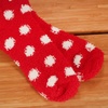 image:imageBambooMN Womens Fuzzy Knee High Socks  Polka Dots and Solid Colors  2 Sizes  1 Pair PackRed
