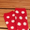 image:imageBambooMN Womens Fuzzy Knee High Socks  Polka Dots and Solid Colors  2 Sizes  1 Pair PackRed