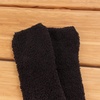 image:imageBambooMN Womens Fuzzy Knee High Socks  Polka Dots and Solid Colors  2 Sizes  1 Pair PackSolid Black