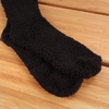 image:imageBambooMN Womens Fuzzy Knee High Socks  Polka Dots and Solid Colors  2 Sizes  1 Pair PackSolid Black