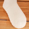 image:imageBambooMN Womens Fuzzy Knee High Socks  Polka Dots and Solid Colors  2 Sizes  1 Pair PackWhite