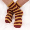 image:imageBambooMN Womens Fuzzy Team Spirit Socks  Super Soft Microfiber Game Day Sports Socks  4 PairsPurple  Gold