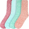 image:imageBambooMN Womens Fuzzy Warm Feather Soft Socks  Value Packs4a