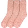 image:imageBambooMN Womens Fuzzy Warm Feather Soft Socks  Value PacksCoral Pink