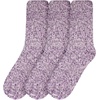 image:imageBambooMN Womens Fuzzy Warm Feather Soft Socks  Value PacksDeep Purple