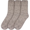 image:imageBambooMN Womens Fuzzy Warm Feather Soft Socks  Value PacksLight Grey