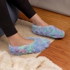 image:imageBambooMN Womens Heart amp Stripe Patterned NonSlip Lined Travel Home Slippers  2 Pairs07 Caribbean Waves