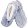 image:imageBambooMN Womens Heart amp Stripe Patterned NonSlip Lined Travel Home Slippers  2 PairsAssortment G Greenish Blue and Light Grey