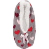 image:imageBambooMN Womens Heart amp Stripe Patterned NonSlip Lined Travel Home Slippers  2 PairsAsst M