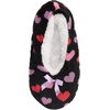 image:imageBambooMN Womens Heart amp Stripe Patterned NonSlip Lined Travel Home Slippers  2 PairsAsst M