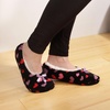 image:imageBambooMN Womens Heart amp Stripe Patterned NonSlip Lined Travel Home Slippers  2 PairsAsst M