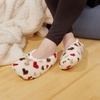 image:imageBambooMN Womens Heart amp Stripe Patterned NonSlip Lined Travel Home Slippers  2 PairsAsst P