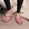 image:imageBambooMN Womens Heart amp Stripe Patterned NonSlip Lined Travel Home Slippers  2 PairsMulti G