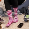 image:imageBambooMN Womens Rayon from Bamboo Fiber Socks  Moisture Wicking Classic Casual Dress SocksTie Dye Purple