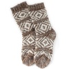 image:imageBambooMN Womens Slipper Socks  Thick Vintage Sweater Patterned Cabin Crew SocksBrown
