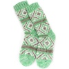 image:imageBambooMN Womens Slipper Socks  Thick Vintage Sweater Patterned Cabin Crew SocksGreen