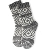 image:imageBambooMN Womens Slipper Socks  Thick Vintage Sweater Patterned Cabin Crew SocksGrey
