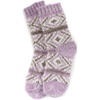 image:imageBambooMN Womens Slipper Socks  Thick Vintage Sweater Patterned Cabin Crew SocksPurple