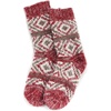 image:imageBambooMN Womens Slipper Socks  Thick Vintage Sweater Patterned Cabin Crew SocksRed