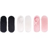 image:imageBambooMN Womens Soft Fuzzy Cozy Footies Travel Home NonSlipPink  Black   White 3 Pairs