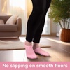 image:imageBambooMN Womens Soft Fuzzy Cozy Footies Travel Home NonSlipPink 3 Pairs