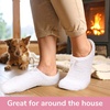 image:imageBambooMN Womens Soft Fuzzy Cozy Footies Travel Home NonSlipPurple Stripe 3 Pairs