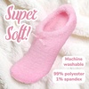 image:imageBambooMN Womens Soft Fuzzy Cozy Footies Travel Home NonSlipPurple Stripe 9 Pairs
