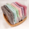 image:imageBambooMN Womens Soft Fuzzy Warm Cozy Striped Solid Socks  4 Pair Value PacksSolid 4a
