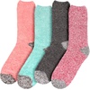 image:imageBambooMN Womens Soft Fuzzy Warm Cozy Striped Solid Socks  4 Pair Value PacksSolid 4b