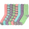 image:imageBambooMN Womens Soft Fuzzy Warm Cozy Striped Solid Socks  Assorted Value Packs8a