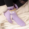 image:imageBambooMN Womens Soft Fuzzy Warm Cozy Striped Solid Socks  Assorted Value PacksAsst B