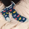 image:imageBambooMN Womens Soft Fuzzy Warm Cozy Striped Solid Socks  Assorted Value PacksAsst C