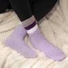 image:imageBambooMN Womens Soft Fuzzy Warm Cozy Striped Solid Socks  Assorted Value PacksAsst D