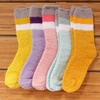 image:imageBambooMN Womens Soft Fuzzy Warm Cozy Striped Solid Socks  Assorted Value PacksAsst D